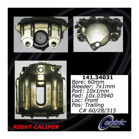 Centric Centric Semi-Loaded Brake Caliper, Centric Parts 141.34031 141.34031